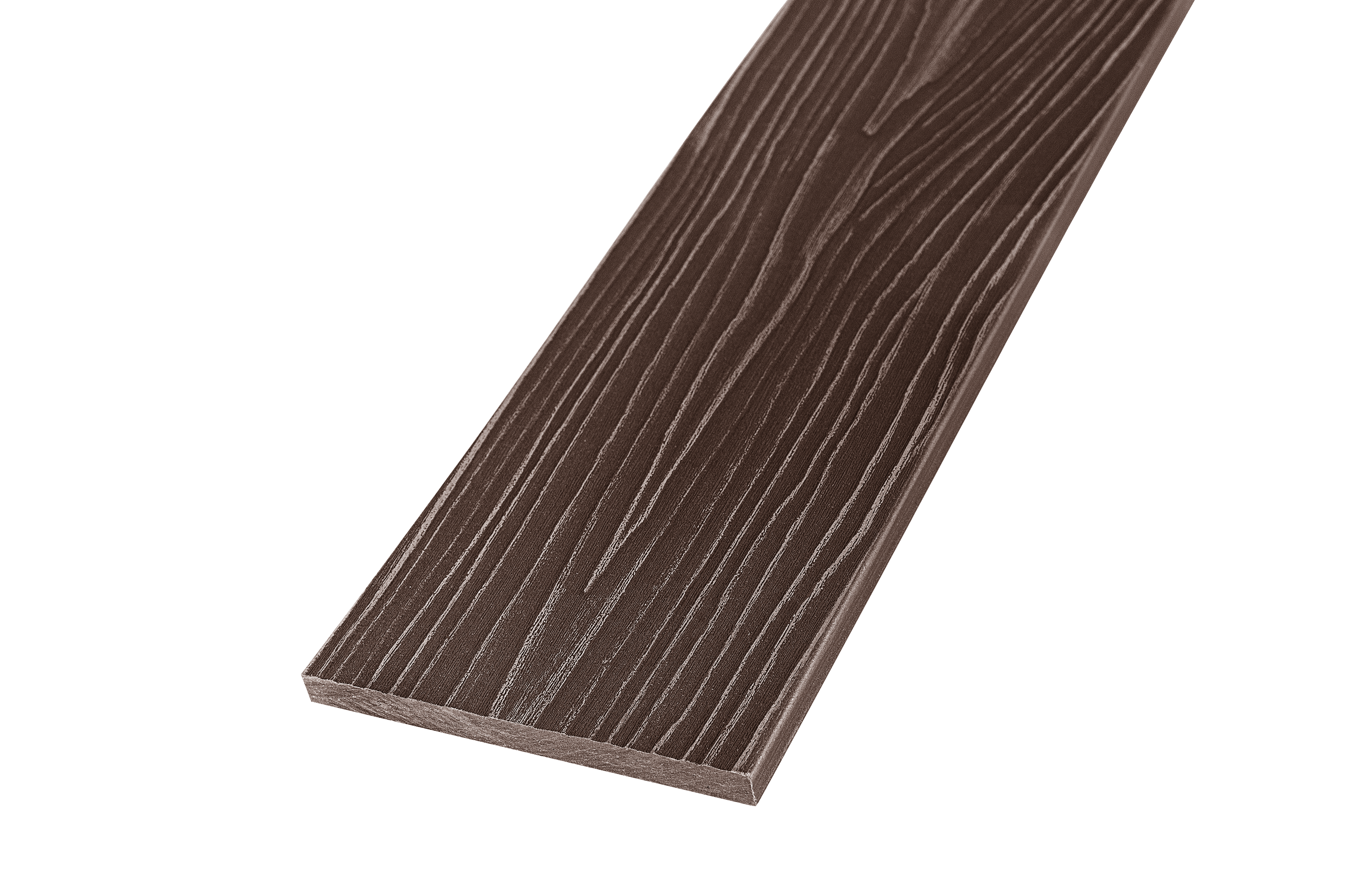 Изображение товара Палубная доска ДПК Unodeck 3000x140x12 мм Темный орех влагостойкая двухсторонняя