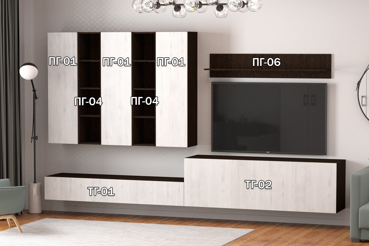 Изображение товара Полка Furnistyle 11774 160x25x42 см ЛДСП цвет светлое дерево, венге Изображение товара Полка Furnistyle 11774 160x25x42 см ЛДСП цвет светлое дерево, венге
