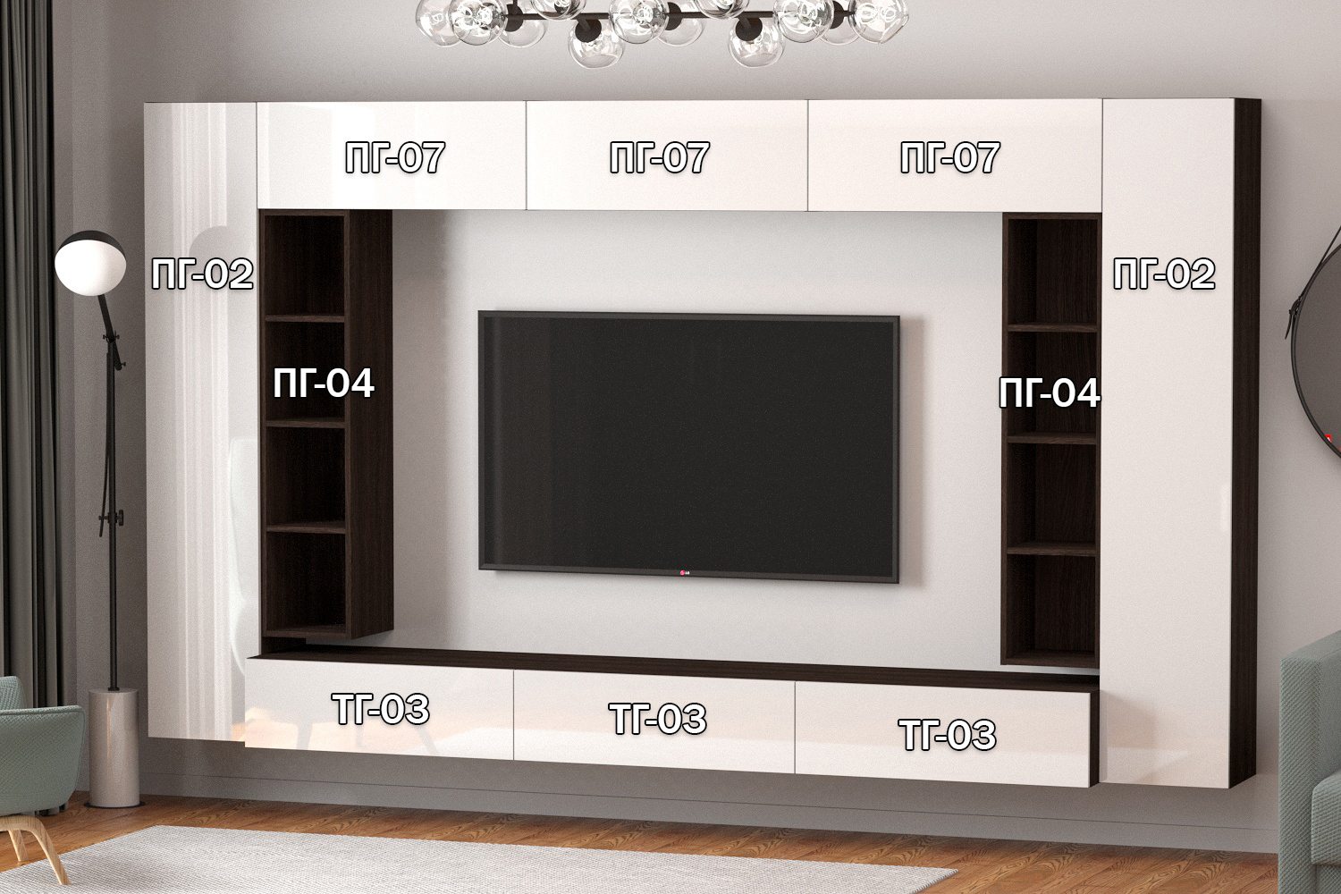 Изображение товара Полка Furnistyle 11842 81x25x42 см ЛДСП цвет белый глянец, венге Изображение товара Полка Furnistyle 11842 81x25x42 см ЛДСП цвет белый глянец, венге