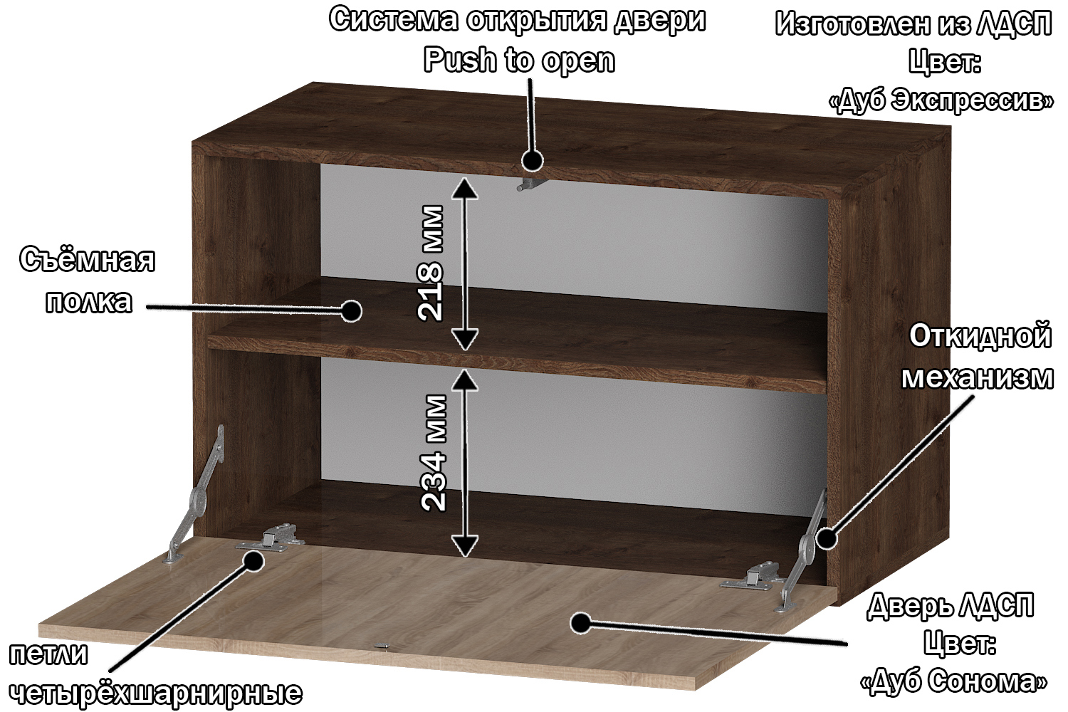 Изображение товара Полка Furnistyle 11887 81x50x42 см ЛДСП цвет дуб сонома, дуб коричневый табак Изображение товара Полка Furnistyle 11887 81x50x42 см ЛДСП цвет дуб сонома, дуб коричневый табак