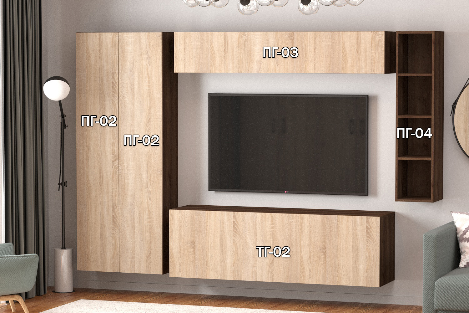 Изображение товара Полка Furnistyle 11823 160x50x42 см ЛДСП цвет дуб сонома, дуб коричневый табак Изображение товара Полка Furnistyle 11823 160x50x42 см ЛДСП цвет дуб сонома, дуб коричневый табак
