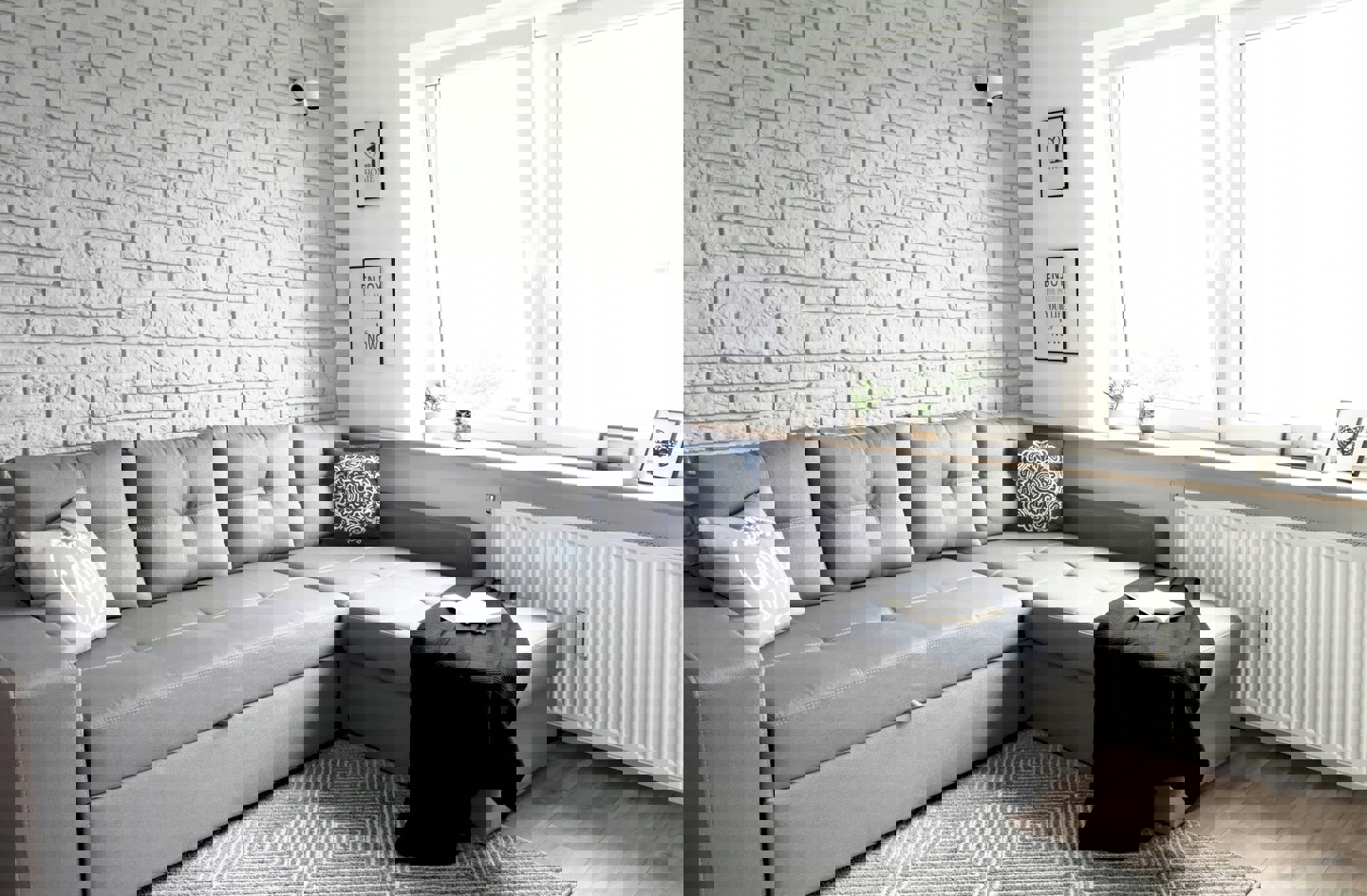 Изображение товара Панель 3D гипсовая кирпичики Alfa-art АА-133 60x210x15мм 64шт