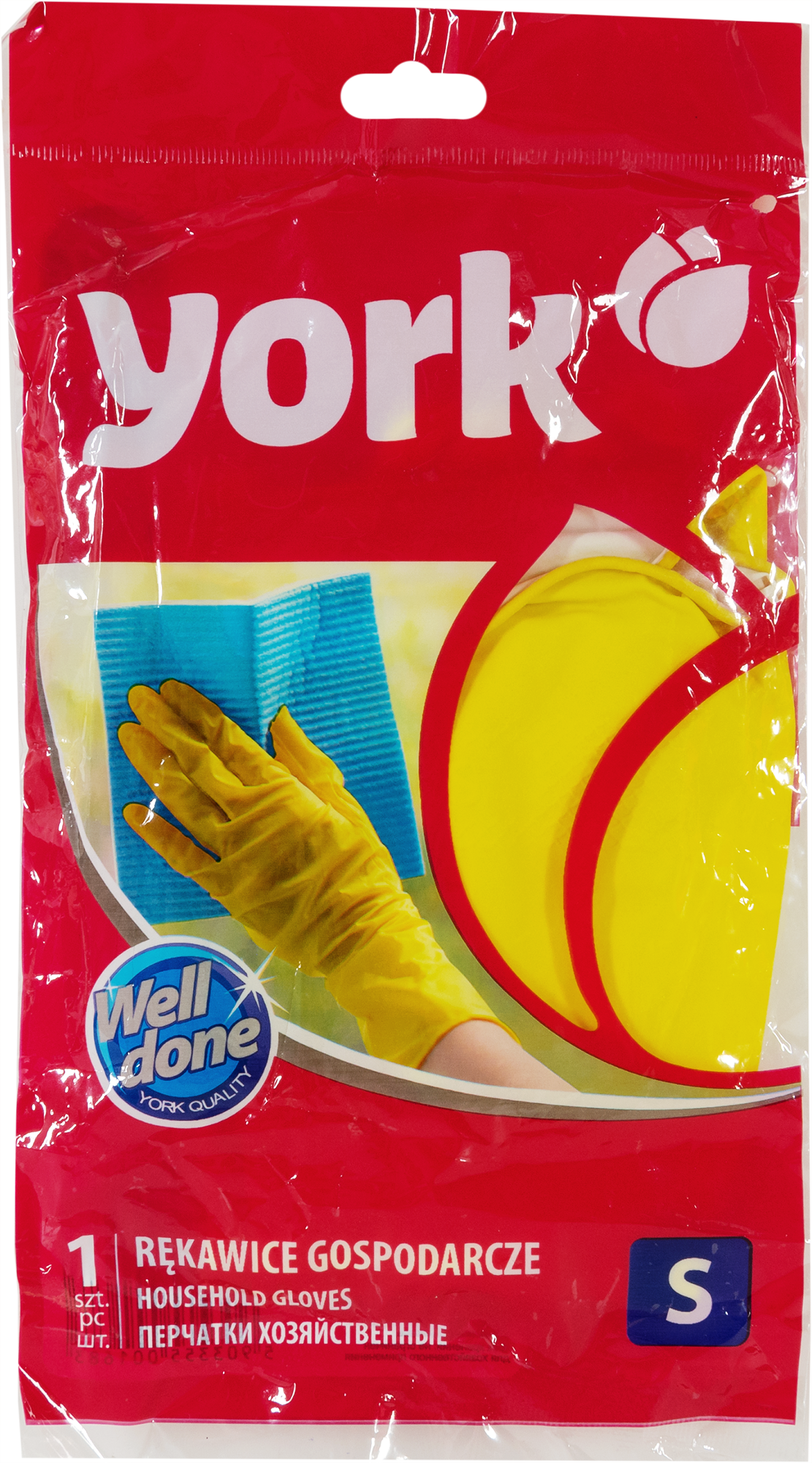 Перчатки латексные с хлопковым напылением York размер S - 3