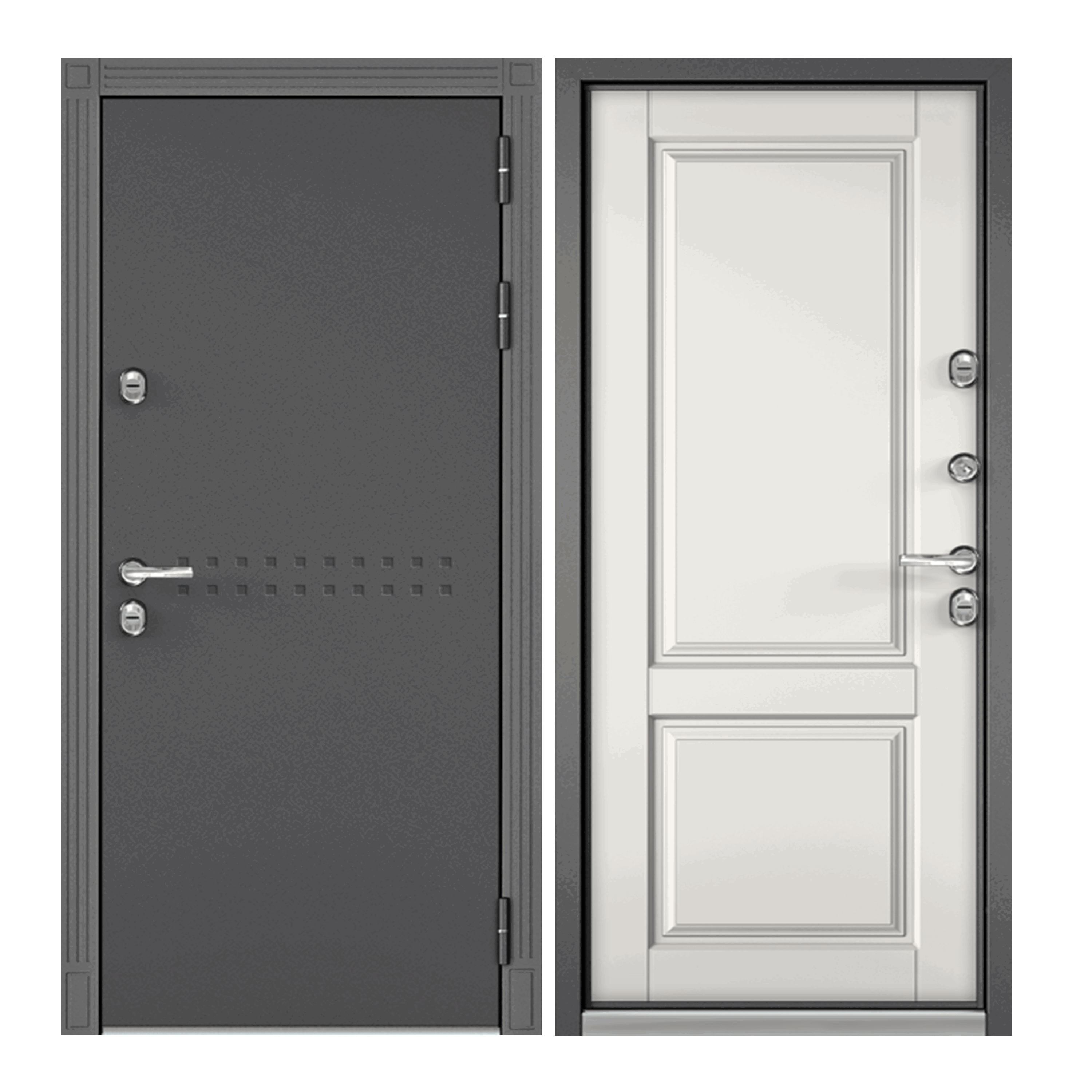 Изображение товара Входная дверь Mastino Village Optimal правый 205x96см белый софт