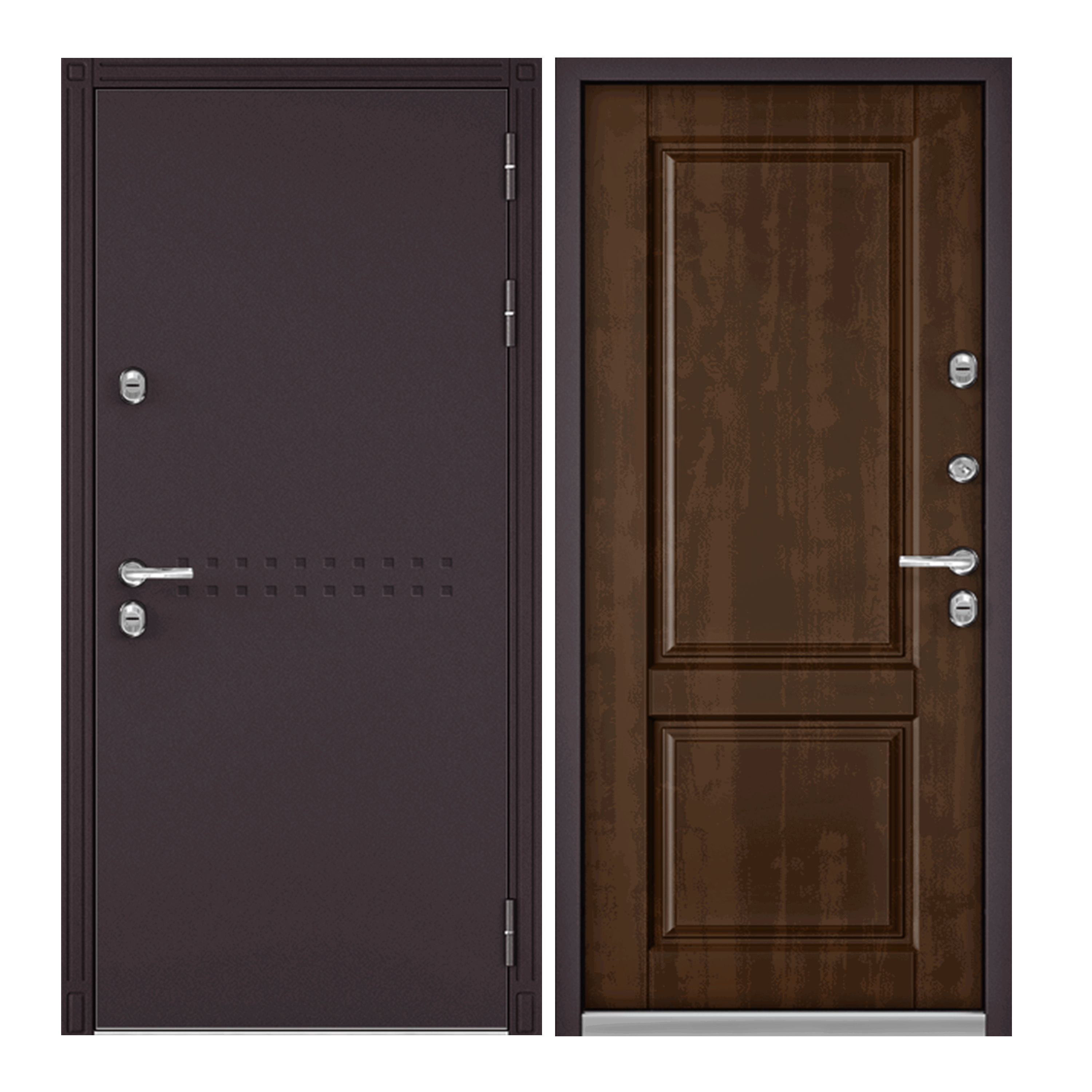 Изображение товара Входная дверь Mastino Village Optimal правый 205x88см орех грецкий