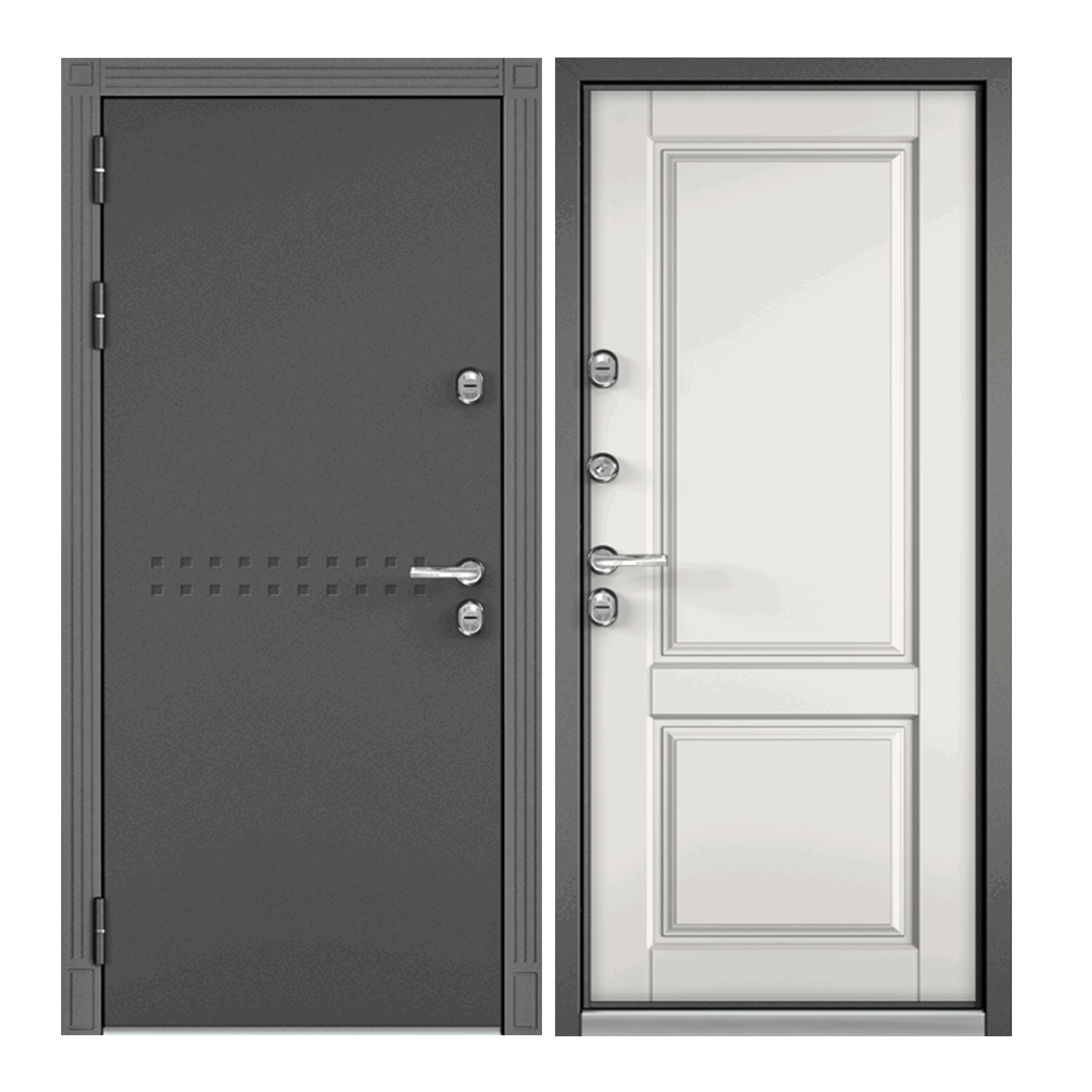 Изображение товара Входная дверь Mastino Village Optimal левый 205x96см белый софт