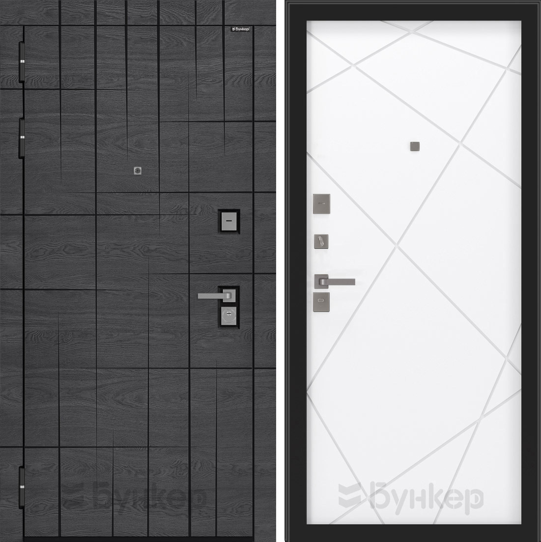 Изображение товара Входная дверь Бункер BN-09 Дуб майдера с черной патиной, 92x199 см