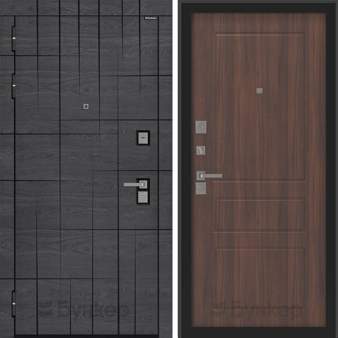 Изображение товара Входная дверь Бункер BN-09, дуб мадейра орех бренди, 205x88 см