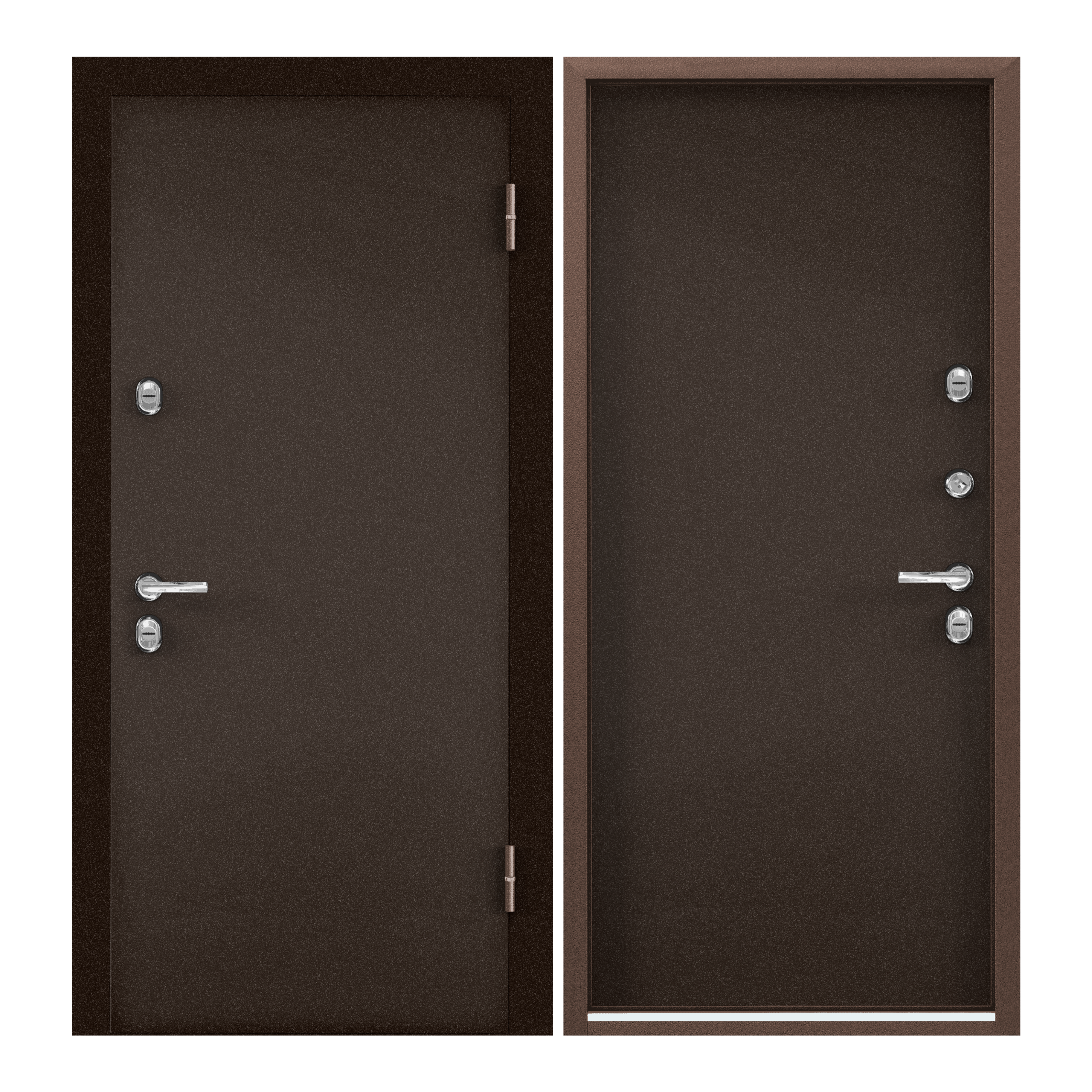 Изображение товара Дверь Torex Village steel 205x88 см коричневый букле — терморазрыв, 2 замка