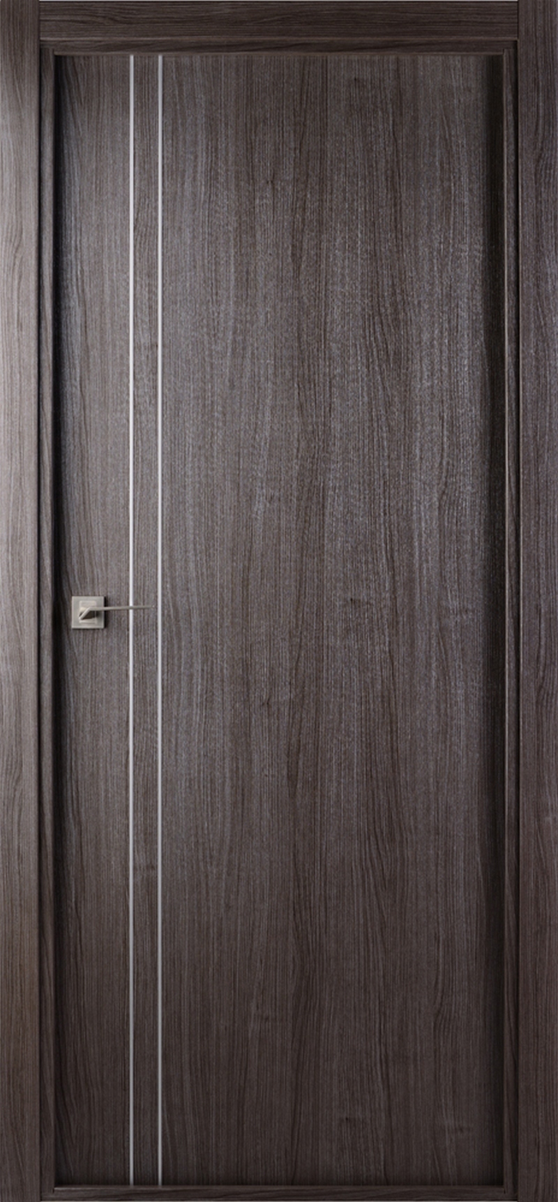 Изображение товара Дверь межкомнатная Belwooddoors Юнита 200x70см полипропилен глухая цвет серый дуб с замком и петлями