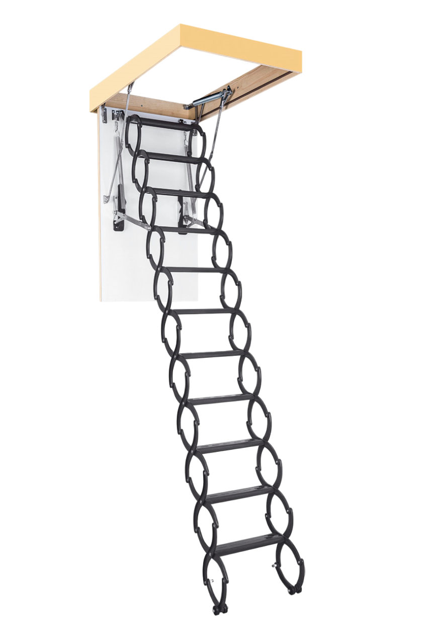 Изображение товара Лестница Fakro LST-B — 2800 мм, 200 кг, теплоизоляция, ножничная Изображение товара Лестница Fakro LST-B — 2800 мм, 200 кг, теплоизоляция, ножничная