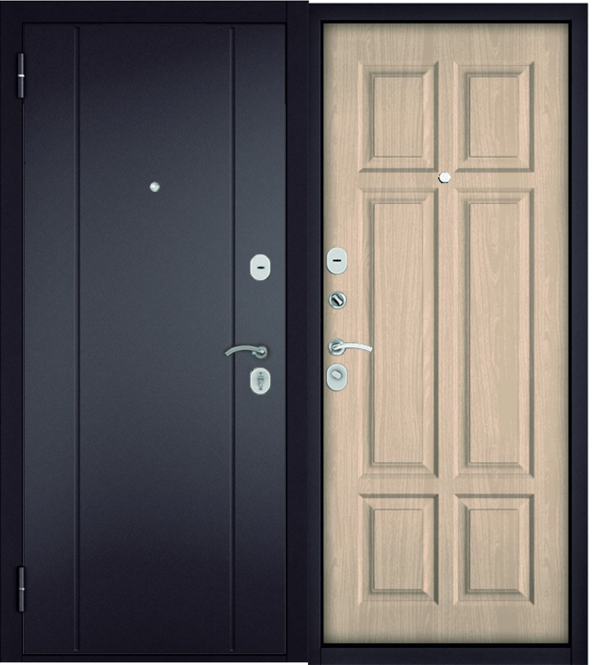 Изображение товара Входная дверь Мастино Home Eco MP левый 205x86см цвет светлый венге