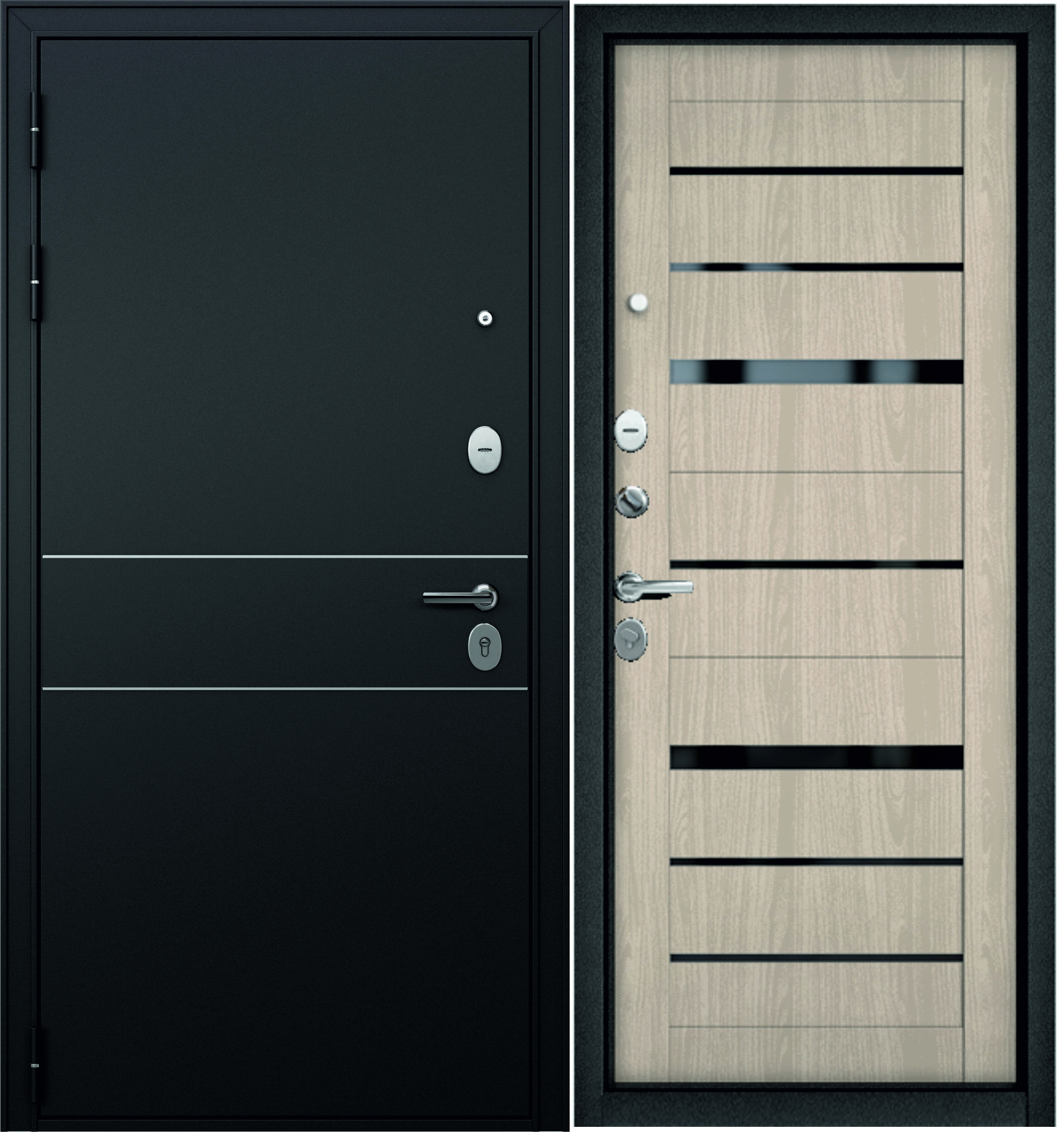 Изображение товара Входная дверь Мастино Trust Mass MP левый 205x86см цвет ясень ривьера айс