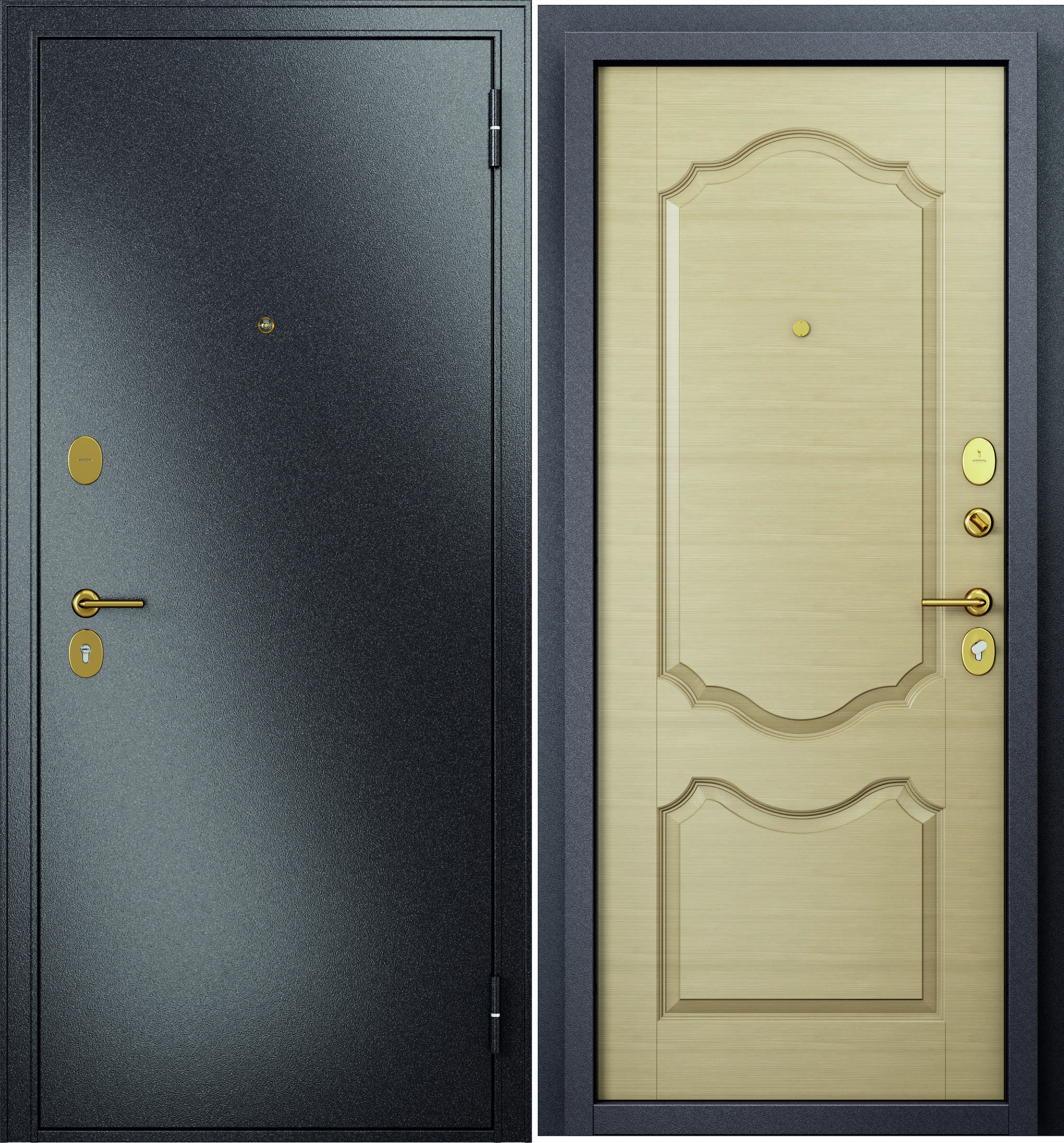 Изображение товара Входная дверь МАСТИНО Family Eco MP Правый 205x86 см Дорс светлый горизонт