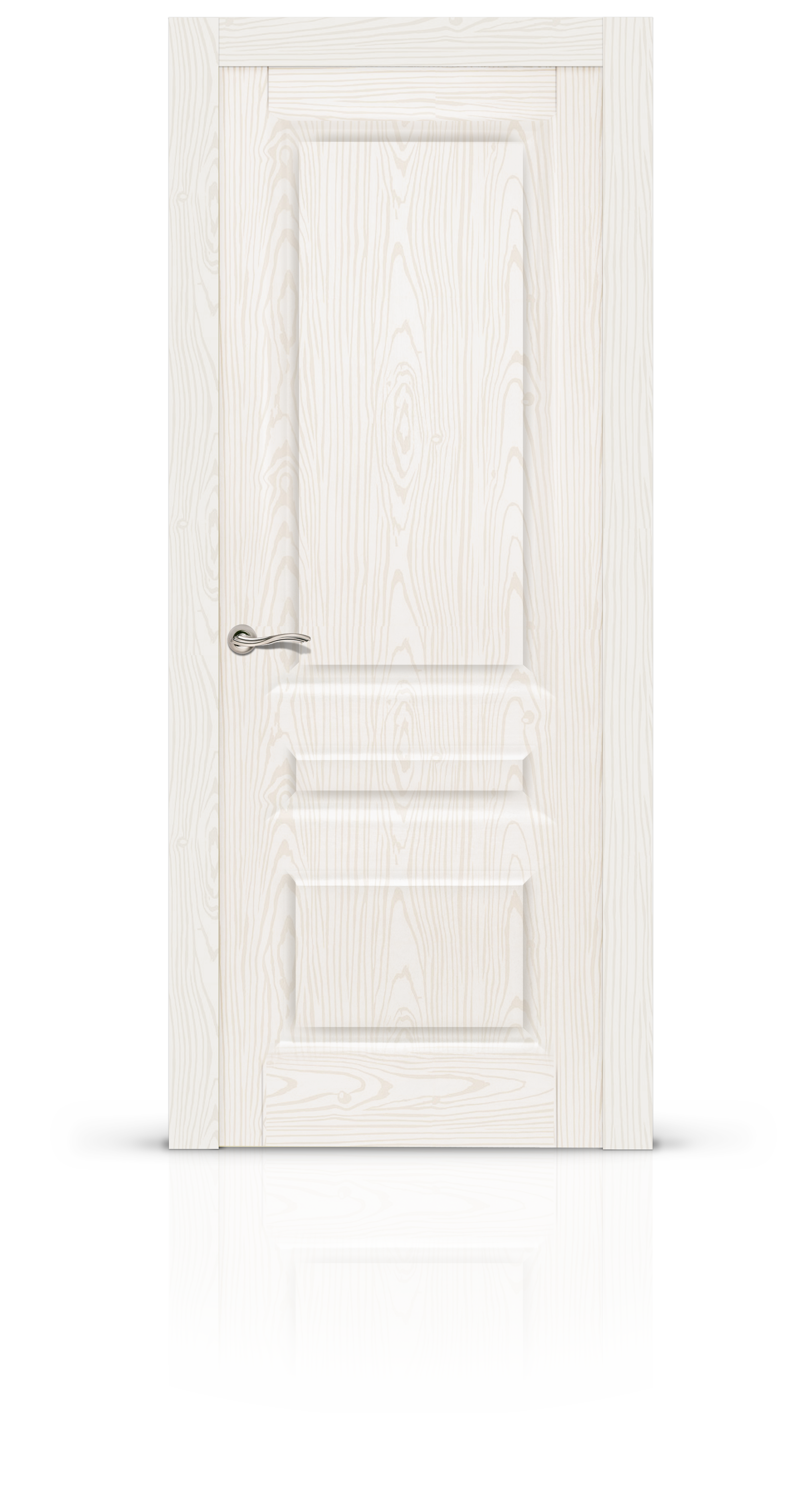 Изображение товара Дверь межкомнатная Citydoors Малахит-2 глухая 60x190см шпон цвет белый ясень без замка и петель