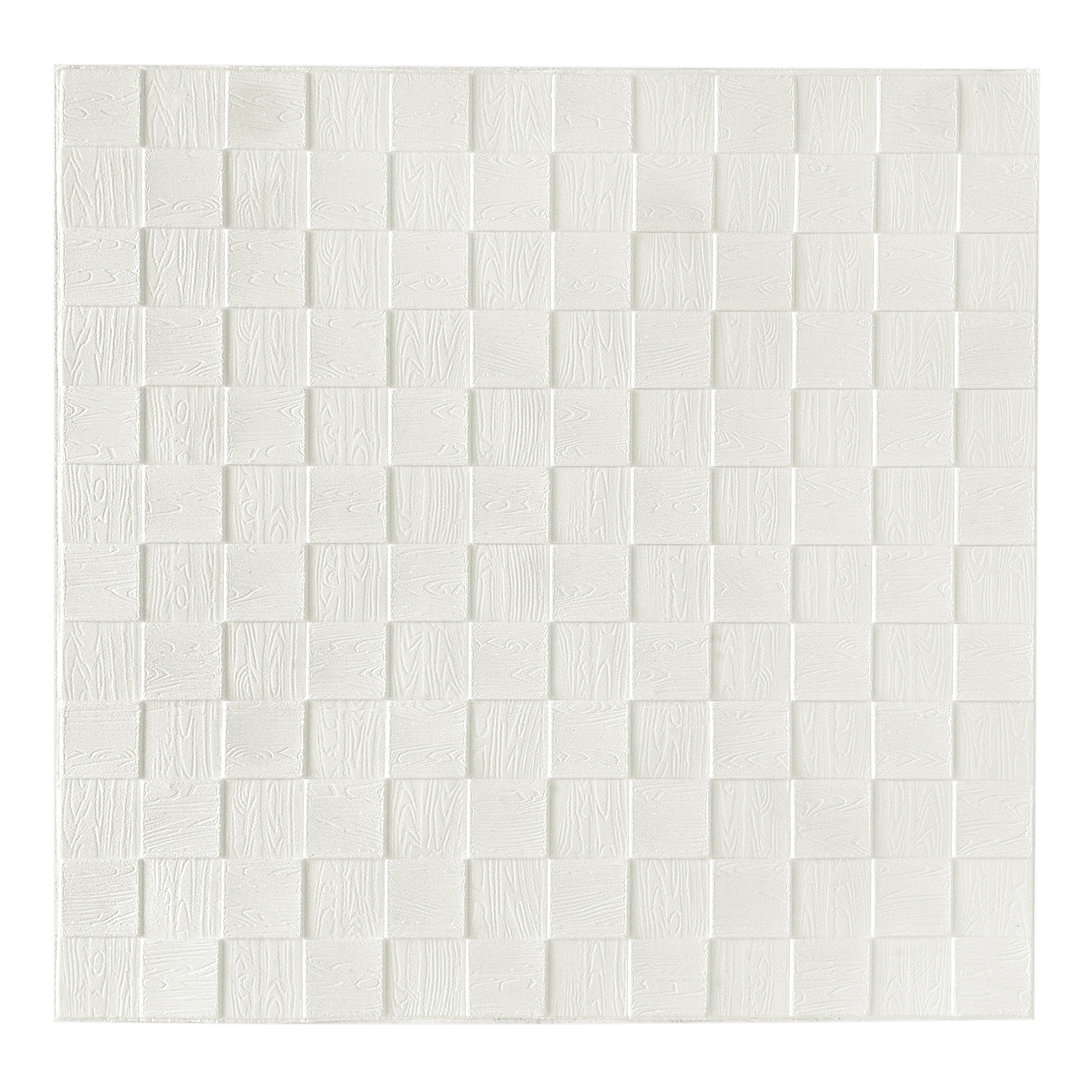 Изображение товара Комплект панелей ПВХ Lako decor Деревянная мозаика белый 700x700мм 4.9м² 10шт Изображение товара Комплект панелей ПВХ Lako decor Деревянная мозаика белый 700x700мм 4.9м² 10шт