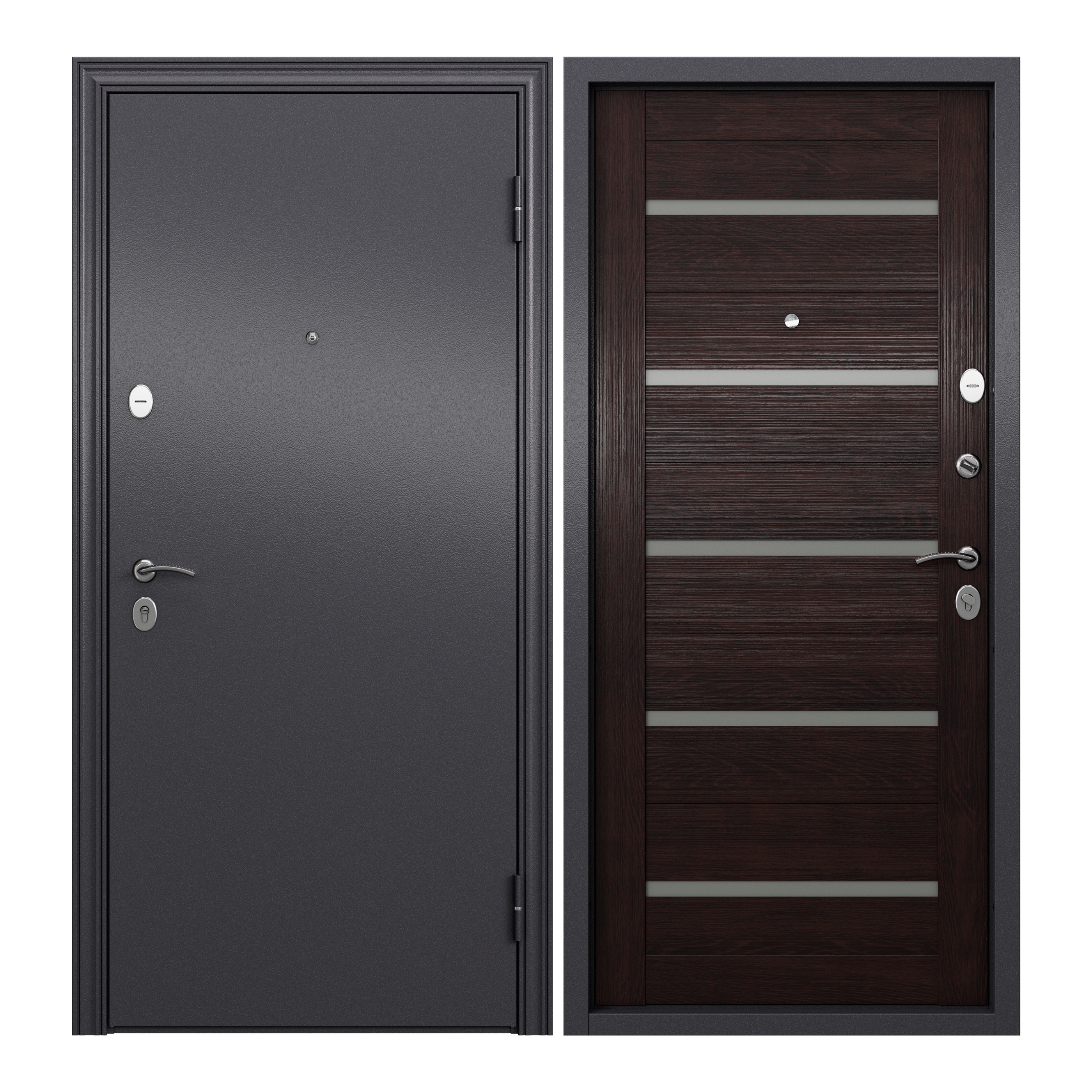 Изображение товара Flat-M 1 – входная дверь Torex, 205x86, серый | 2 замка, класс 4