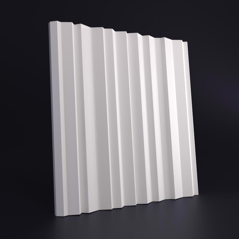 Изображение товара 3D панель Weissenberg Зигзаг, белая, 500x500 мм