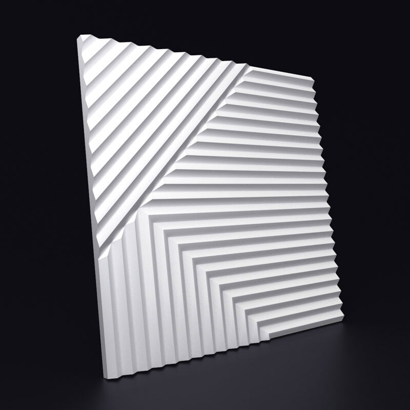 Изображение товара Стеновая гипсовая панель 3D Weissenberg Консул №1 белый 500x500мм 0.25м²