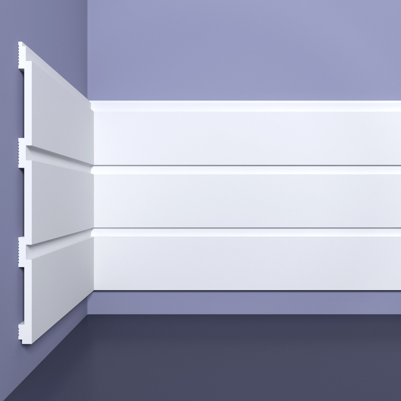 Изображение товара Панель 3D Bello deco Сп 02/2 белый 2000x200x10мм 0.4м²