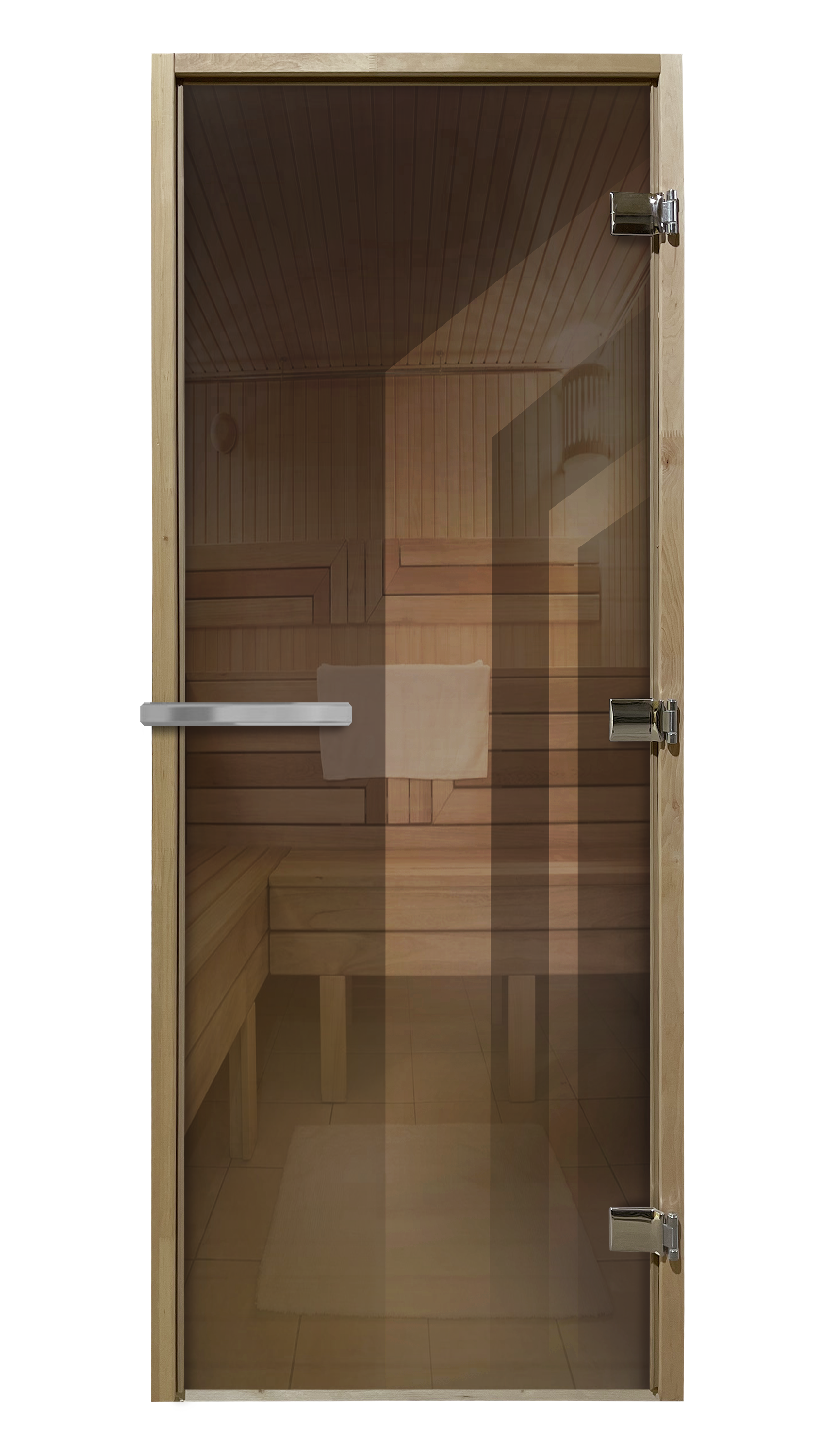 Изображение товара Дверь для сауны стеклянная бронзовый Doorwood Люкс 200x80см
