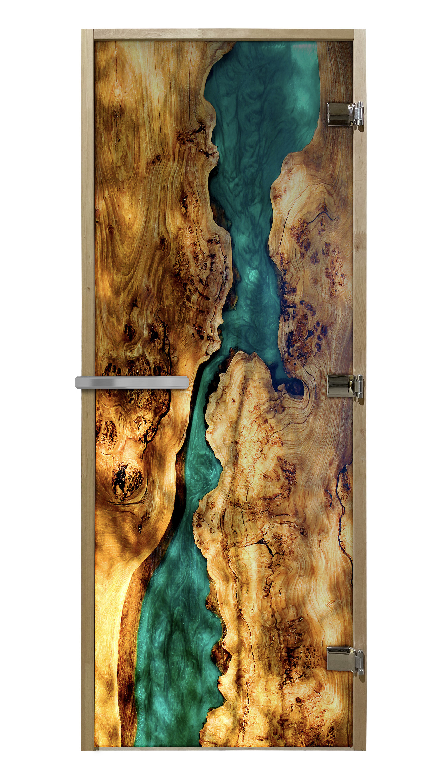 Изображение товара Дверь для сауны стеклянная фотопечать Doorwood Слэб-02 Люкс 190x70см