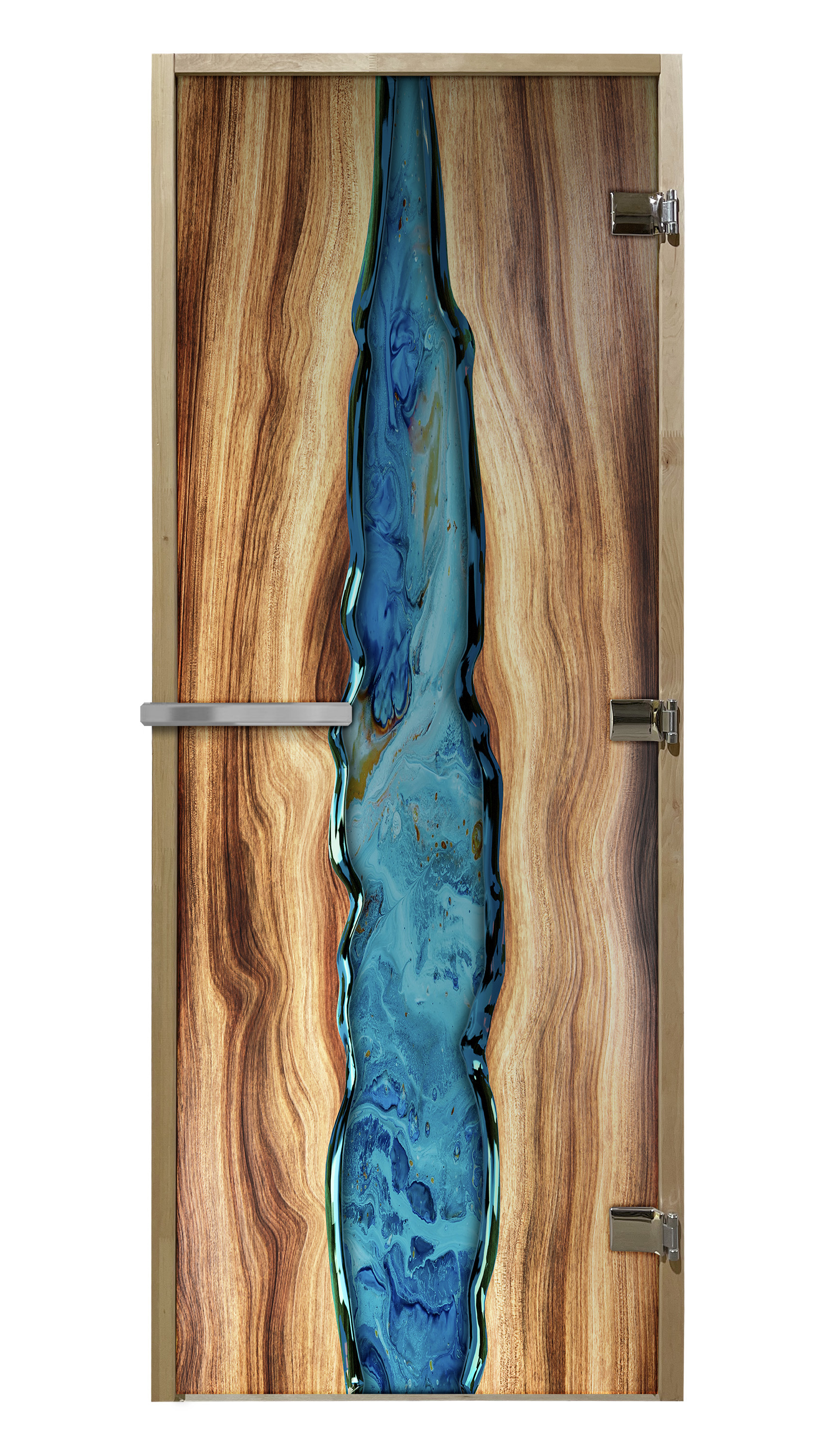 Изображение товара Дверь для сауны стеклянная фотопечать Doorwood Слэб-06 Люкс 190x70см