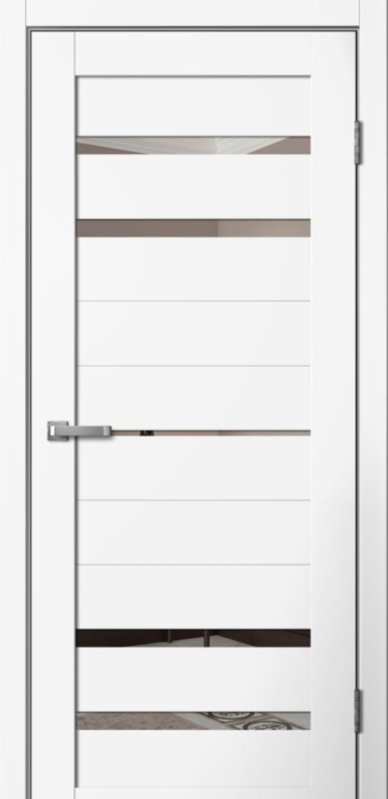 Изображение товара Дверь межкомнатная Рея остеклённая 200x60см пленка ПВХ цвет бетон светлый без замка и петель