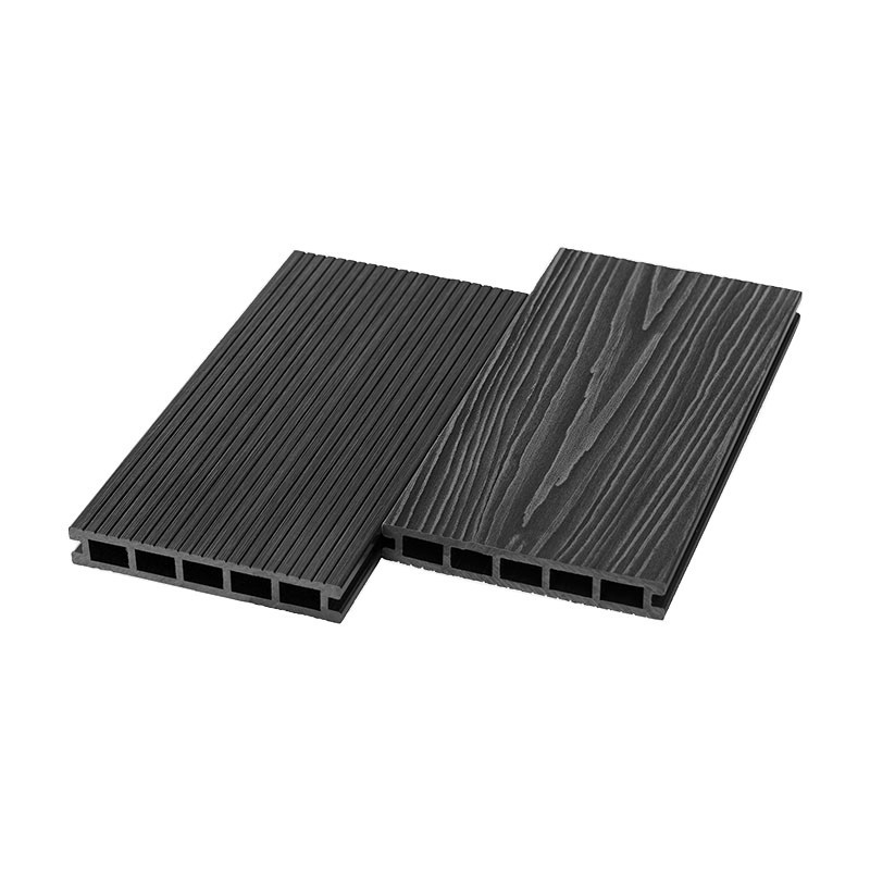 Изображение товара Террасная доска ДПК Rusdecking цвет графит 1500x150x24мм двусторонний вельвет/структура дерева 0.45м² 2шт