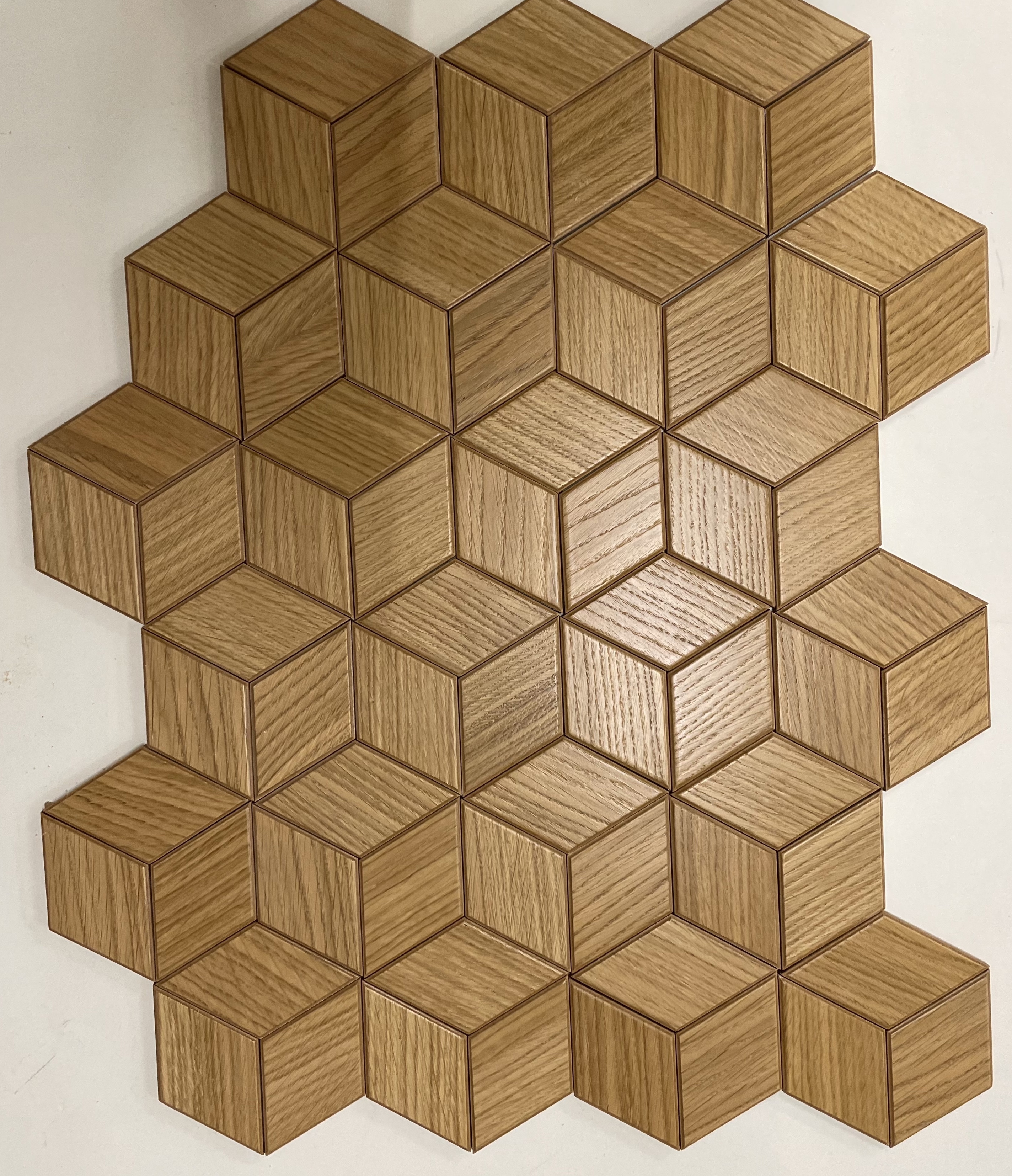 Изображение товара Панель-мозаика Alberodiarte Шестигранник натуральный дуб 1000x500мм 0.5м² 108шт