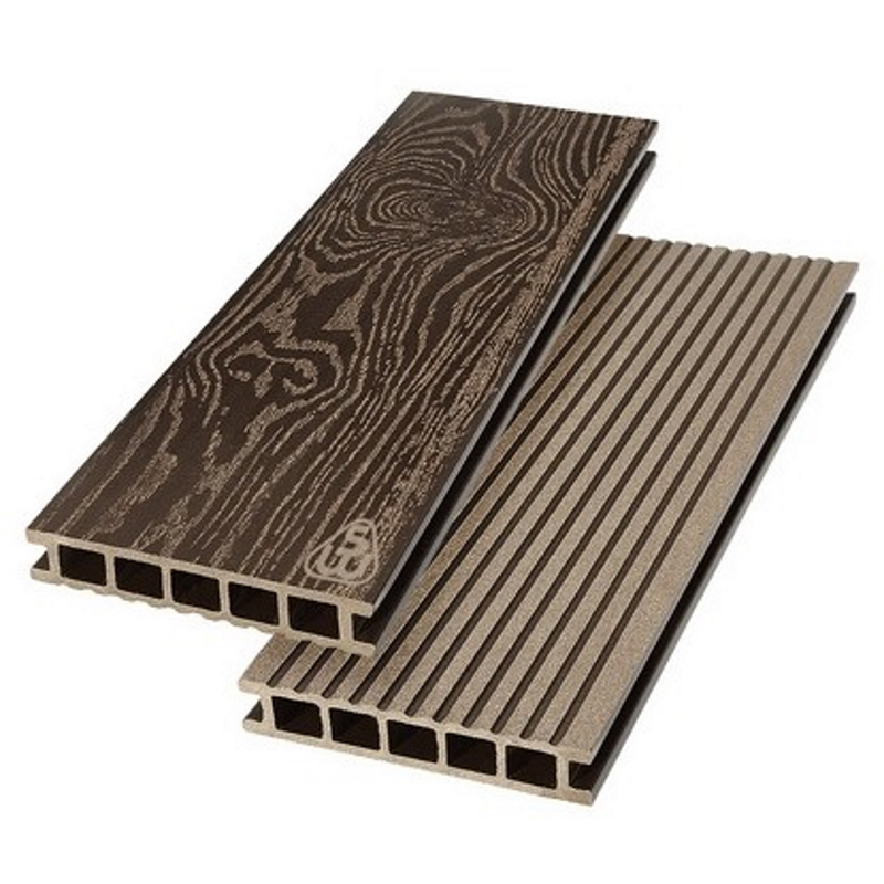 Изображение товара Террасная доска ДПК Savewood цвет темно-коричневый 1500x144x25мм двусторонний вельвет/структура дерева 0.43м² 2шт Изображение товара Террасная доска ДПК Savewood цвет темно-коричневый 1500x144x25мм двусторонний вельвет/структура дерева 0.43м² 2шт