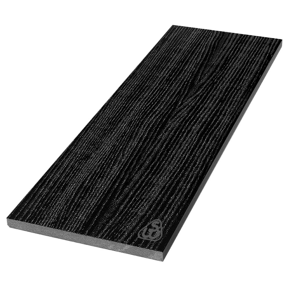 Изображение товара Планкен ДПК Savewood цвет черный 2000x145x8мм двусторонний структура дерева 0.58м² 2шт