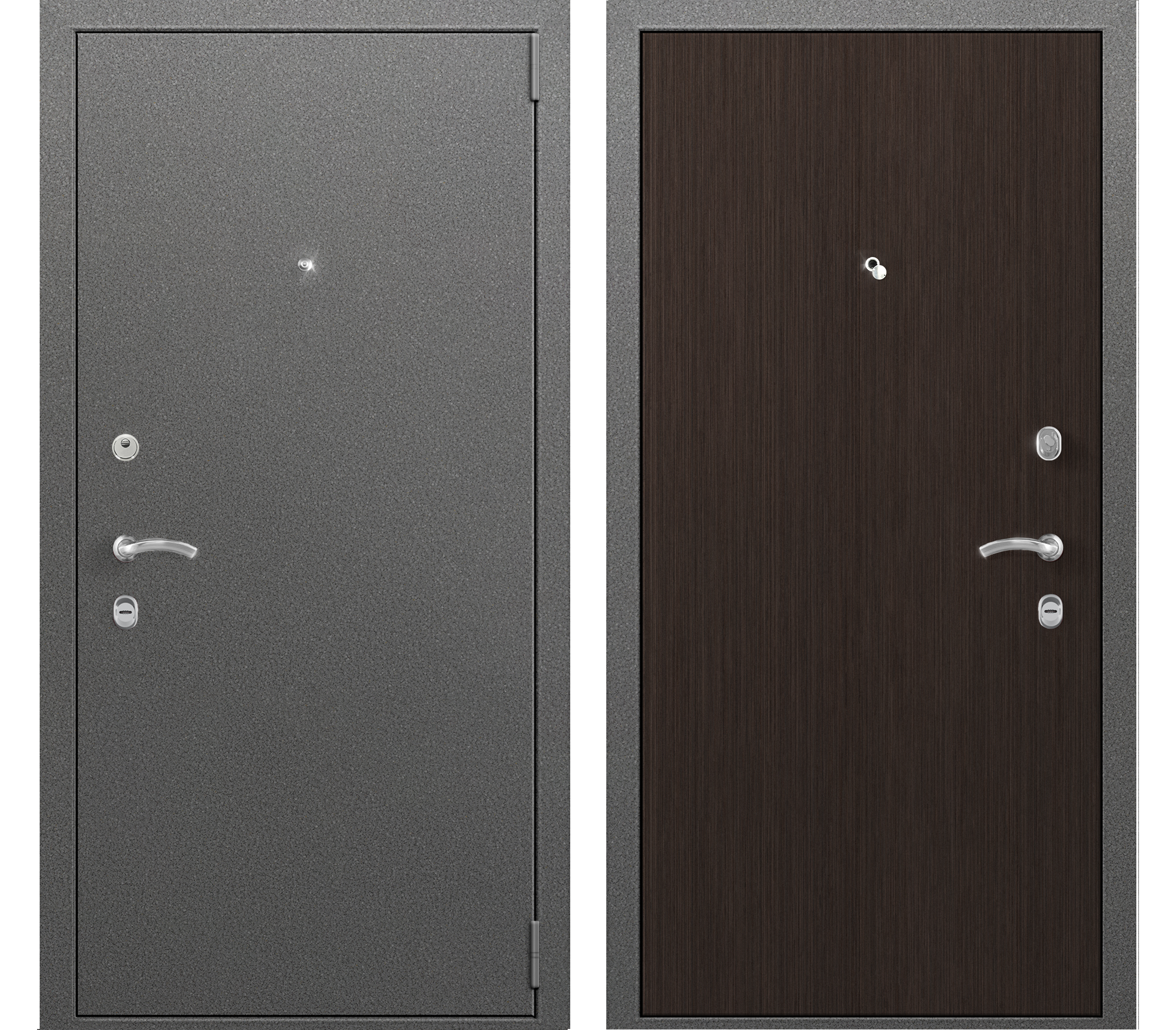 Изображение товара Входная дверь Такт-Тайм Комфорт Лайт 1 правый 205x90см антик серый/венге тёмный