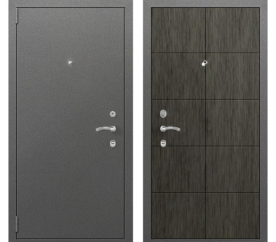 Изображение товара Входная дверь Такт-Тайм Уют 2 левый 180x110см антик серый/дуб серый