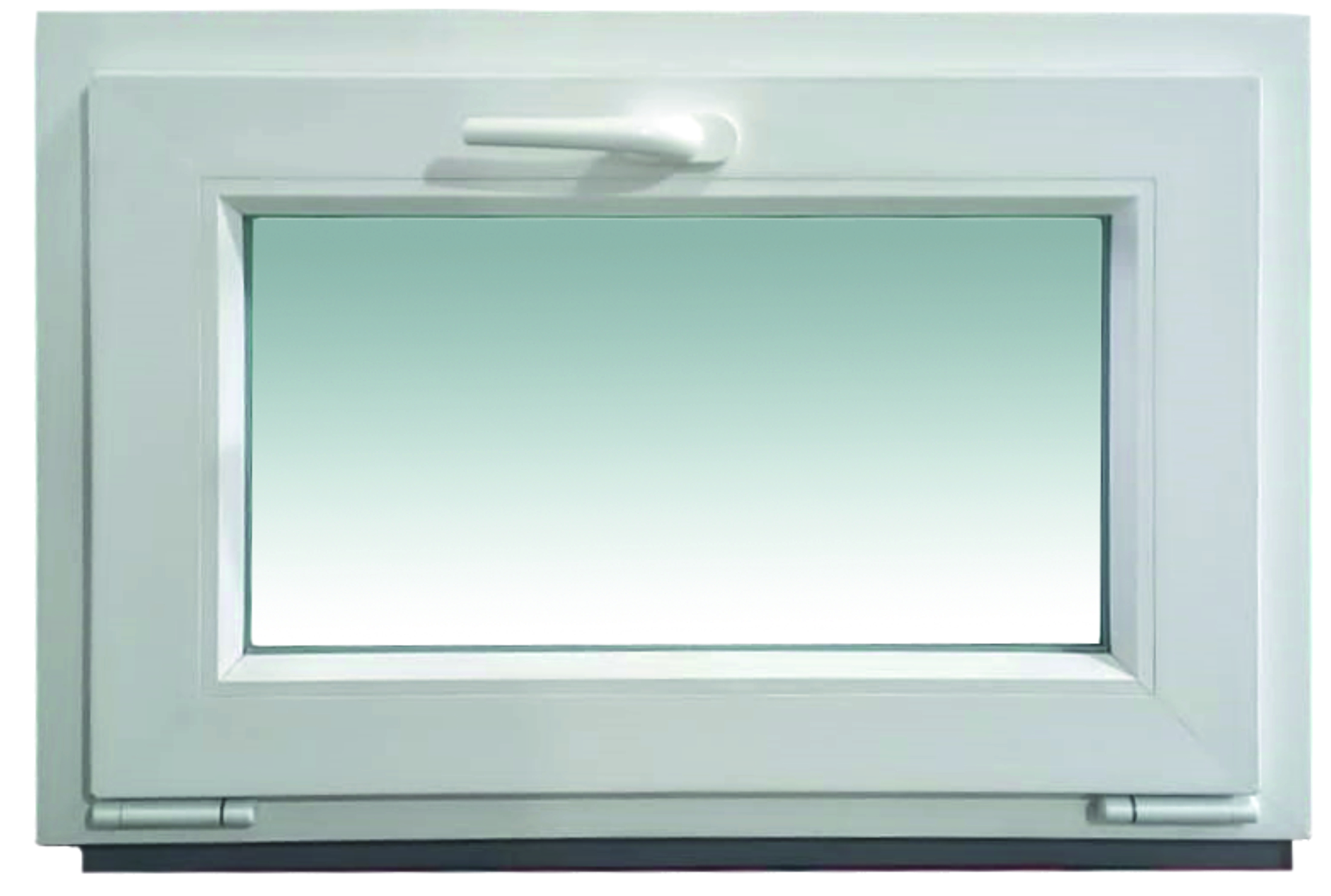 Изображение товара Пластиковое окно ПВХ Deceuninck фрамуга 600x600мм (ШхВ) двухкамерный стеклопакет белый