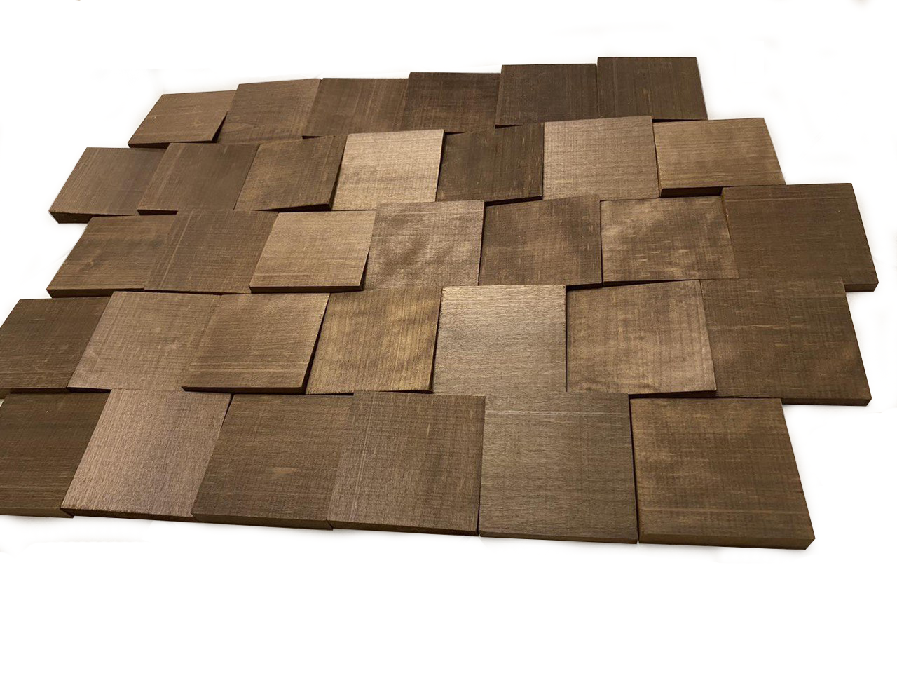 Изображение товара Панель-мозаика Термо сосна коричневый 80x80x15мм 0.53м² 88шт