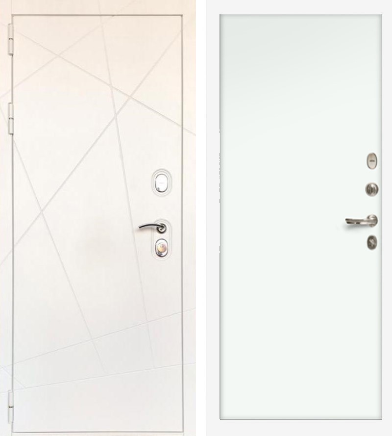 Изображение товара Входная дверь Lex Соната №29 внутренняя панель №59 правый 205x96см цвет белый/белый