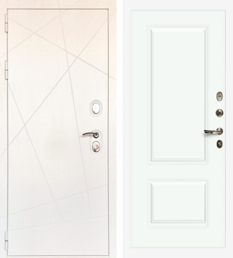 Изображение товара Входная металлическая дверь Lex Соната № 29 для квартиры, белая