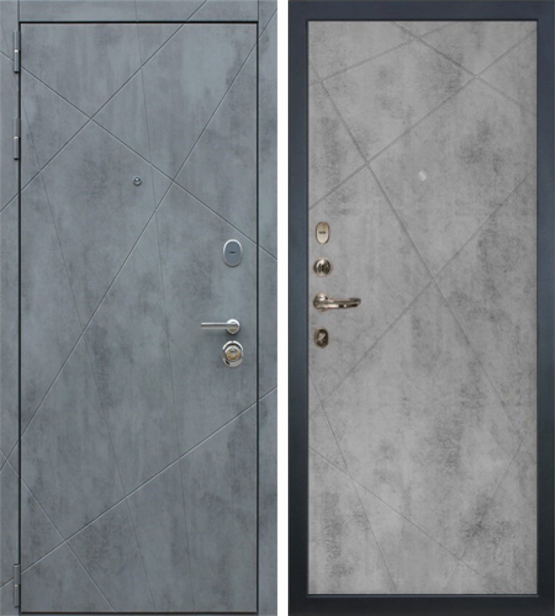 Изображение товара Входная дверь Lex Соната №28 внутренняя панель №104 левый 205x96см цвет бетон серый/бетон серый