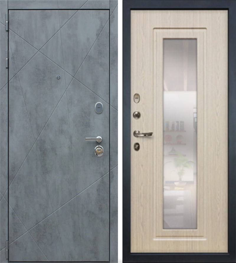 Изображение товара Входная дверь Lex Соната №28 Базальтовая плита Серый бетон 96x200