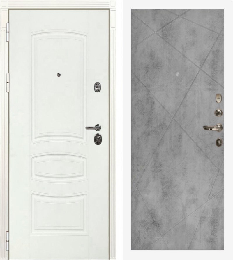 Изображение товара Входная дверь Lex Император № 1 внутренняя панель № 104 правый 205x96см бетон серый/белый