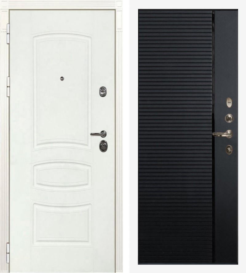 Изображение товара Входная дверь Lex Император № 1 Правый, белая, 96x200 см, базальтовая плита