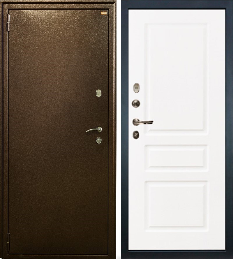Изображение товара Входная дверь Lex 1А внутренняя панель №94 внутренняя панель №94 левый 205x96см цвет антик медь/белый софт