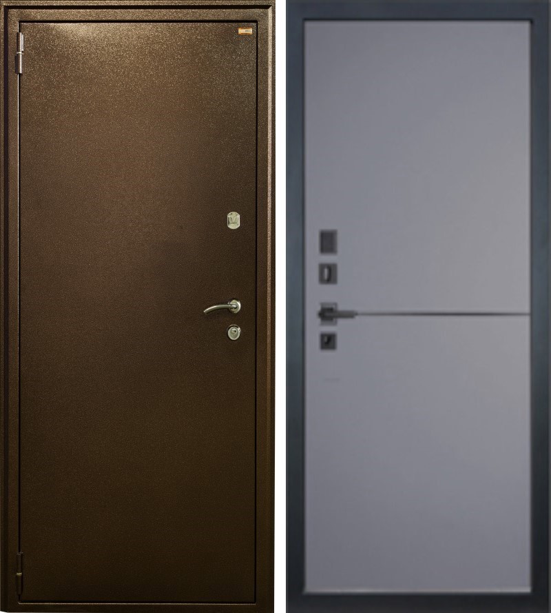 Изображение товара Входная дверь Lex 1А Левый 205x96 см Базальтовая плита Антик Медь