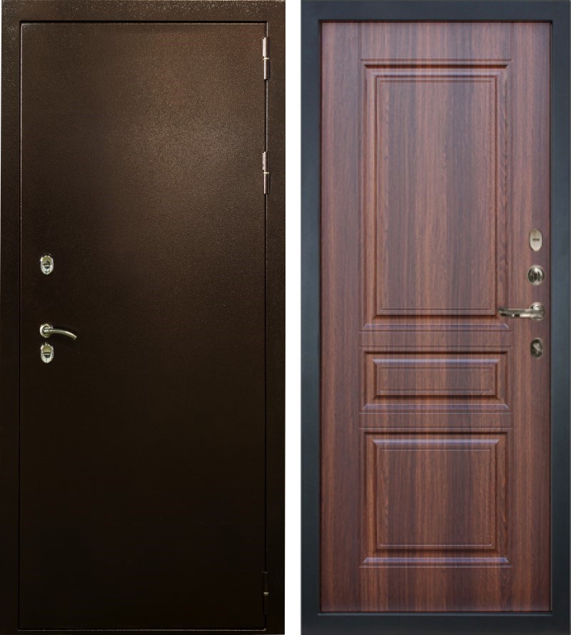 Изображение товара Входная дверь Lex Термо Стандарт 110 мм Правый, 96x200 см, Антик Медь