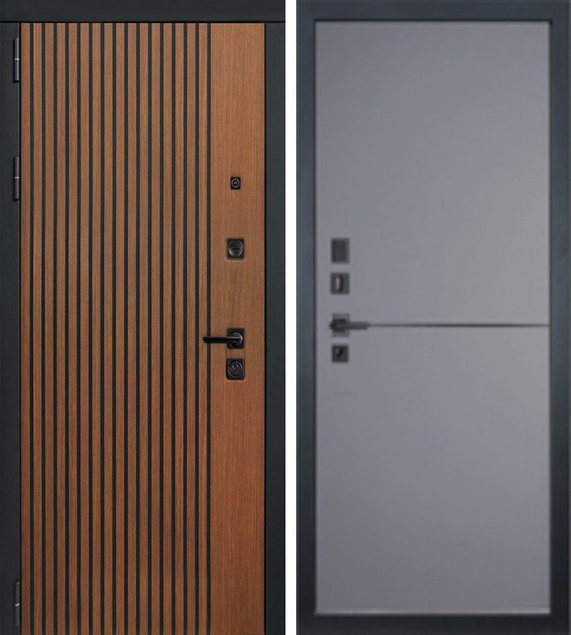 Изображение товара Входная дверь Lex Гранд Антик внутренняя панель № 126 левый 205x88см софт графит/дуб антик