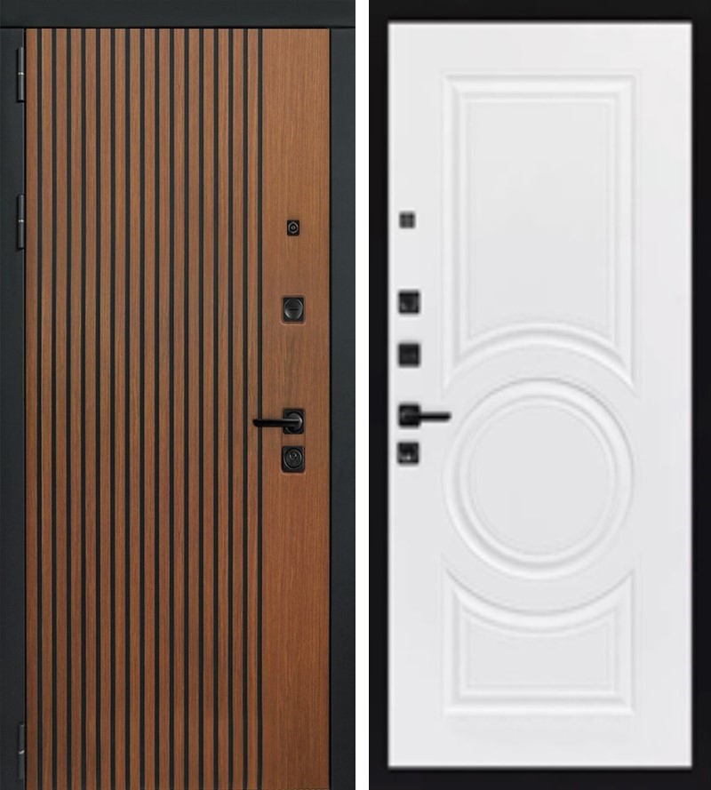 Изображение товара Входная дверь Lex Гранд Антик белая 205x88см с МДФ-панелями и двумя замками