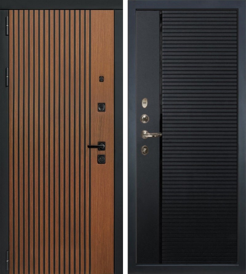 Изображение товара Входная дверь Lex Гранд Антик внутренняя панель № 115 левый 205x96см черный кварц/дуб антик