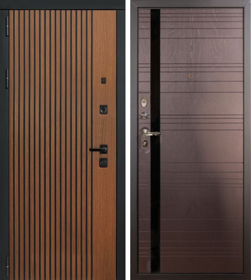 Изображение товара Входная дверь Lex Гранд Антик внутренняя панель № 31 правый 205x88см ясень шоколад/дуб антик