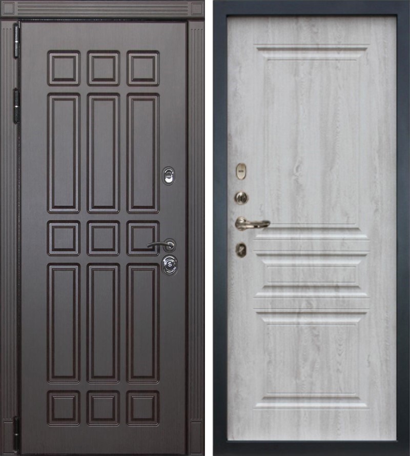 Изображение товара Входная дверь Lex Губернатор внутренняя панель №110 левый 205x88см сосна белая/венге